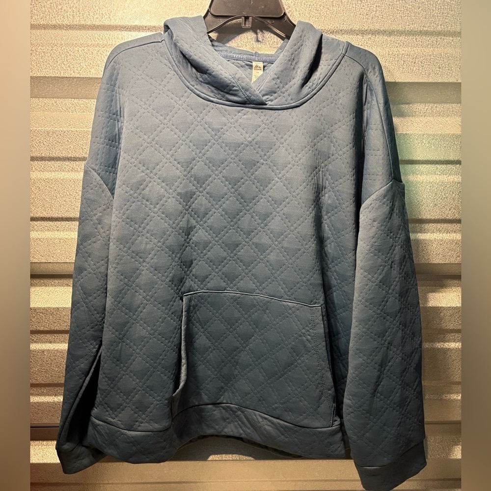 RBX women's Quilted Blue Pullover Sweater